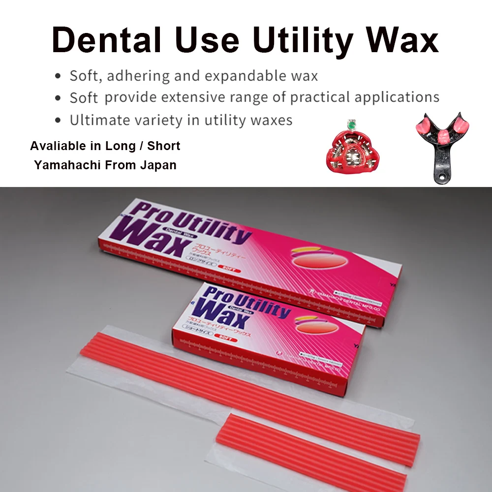 

Dental Laboratory Wax Yamahachi Pro Utility Wax Strips Lab Soft Red Stick Sculpture Modeling Japan Dentistry Technician Material