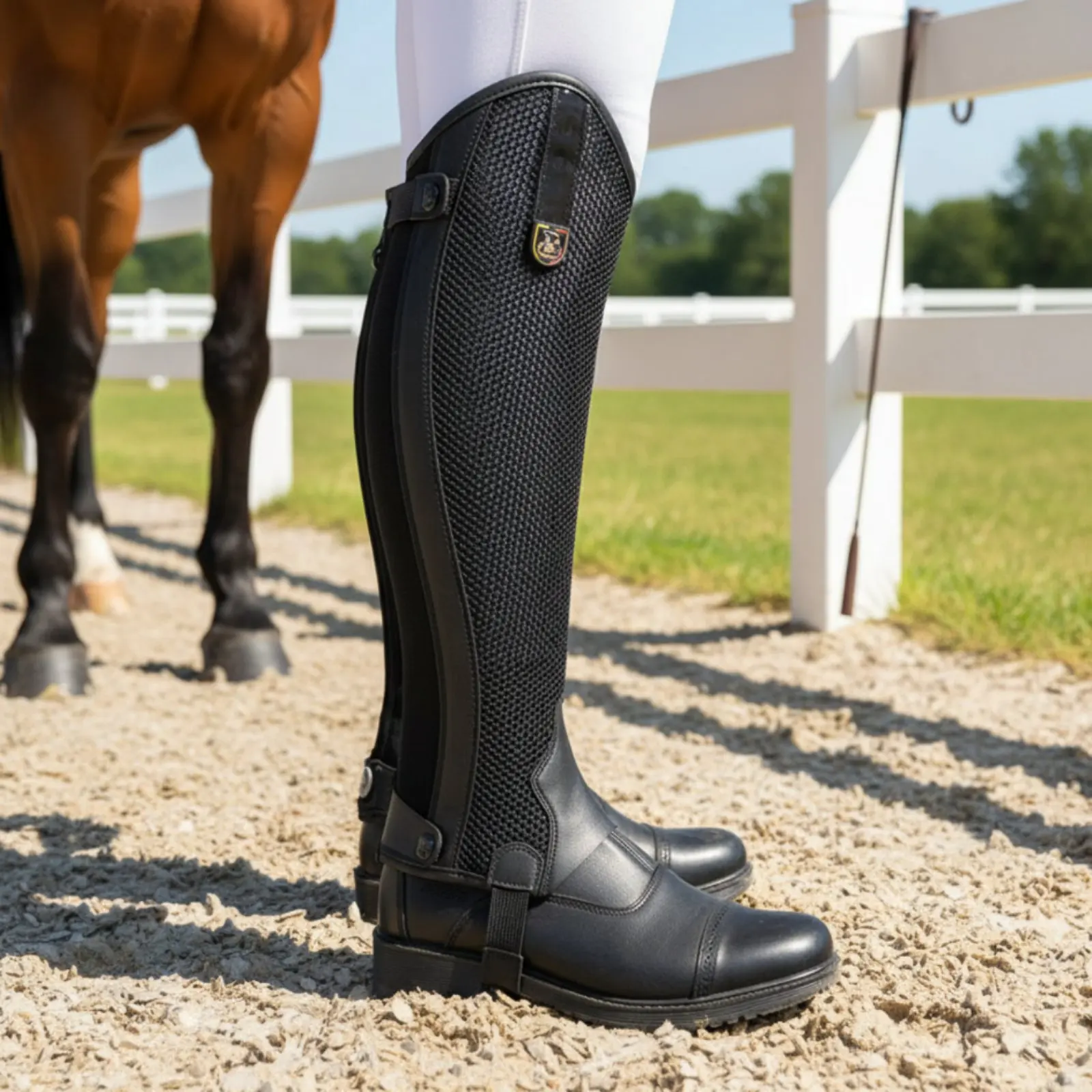 Horse Riding Leg Guard Breathable Equestrian Gaiter Mesh Riding Gaiter Comfortable Sports Gear Summer for Children