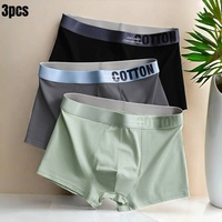 3pcs Men's Underwear Cotton Comfortable Breathable Graphene Boxer Shorts Men's Briefs for All-Day Wear