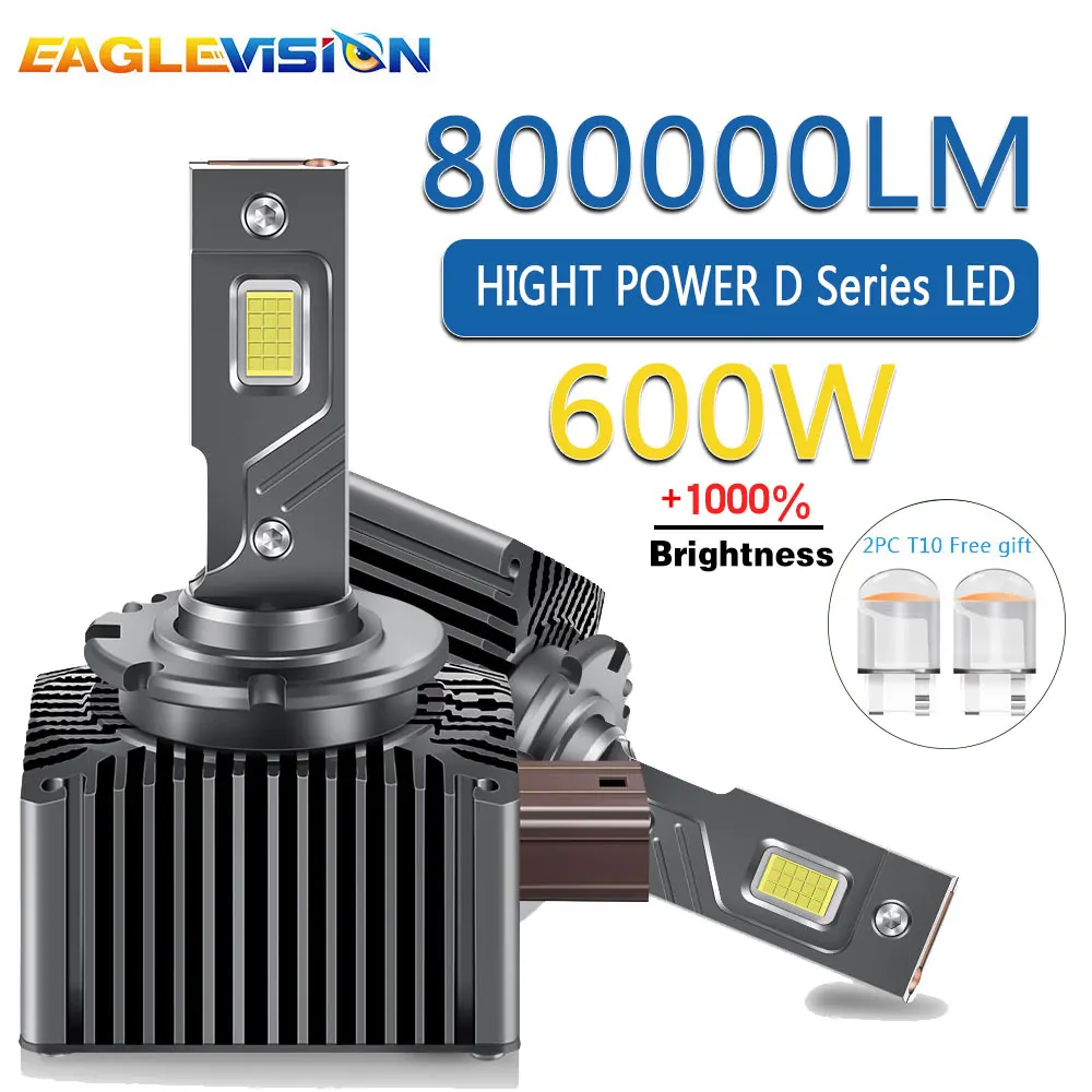 

EAGLEVISION Headlights for Car Super Led LED Bulbs Plug&Play Led CANBUS Xenon Lenses D1S D2S D3S D4S 600W 6000K 12V 24V