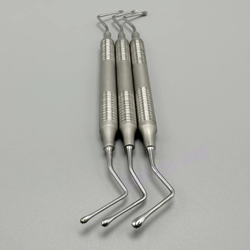 Dental Jagged Curette Periodontal Lucas Bone Curettes Stainless Steel Implant Serrated Surgical Instrument Tools