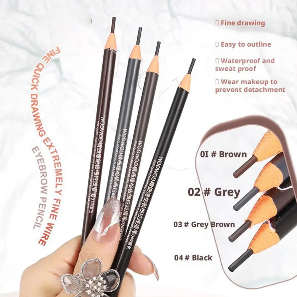 1 stücke Wasserdicht Augenbraue Bleistift Schwarz Braun Natürliche Blühende Keine Schweiß-proof Professionelle Augen Stift Make-Up Stirn Tattoo Anhaltende x9H8