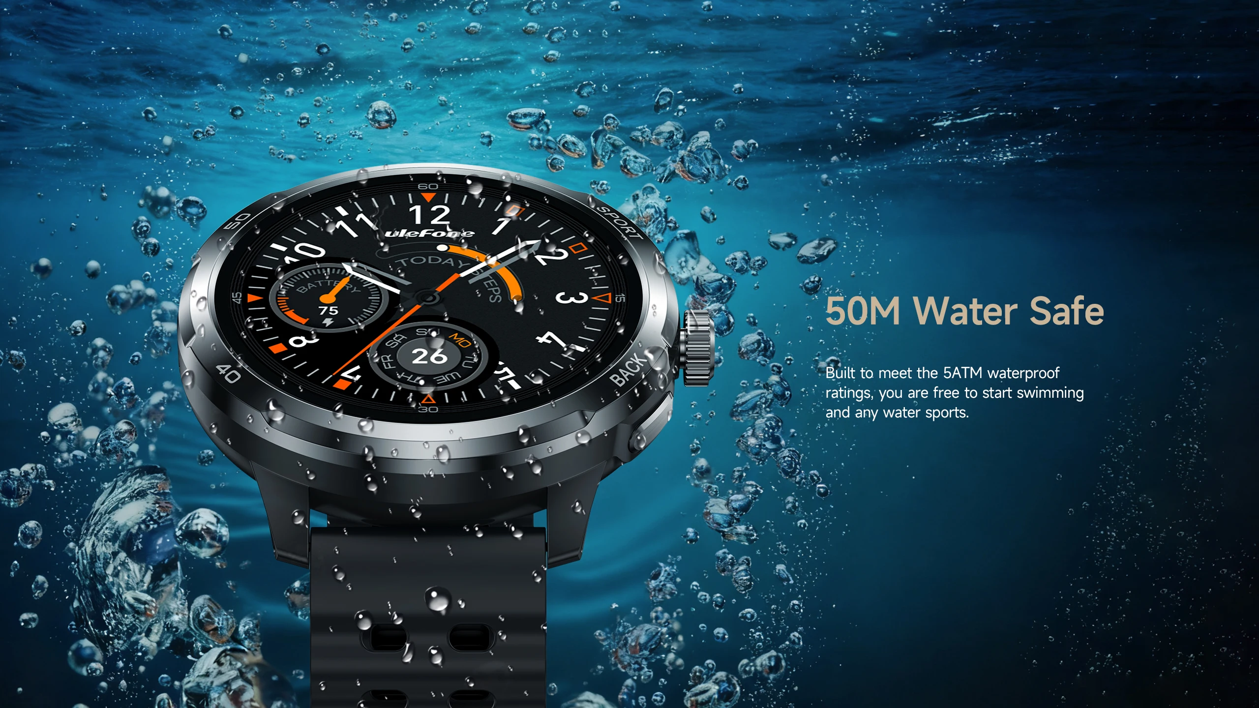 Ulefone Armor Watch Pro Smart Watch Android 410mAh Large Battery Smartwatch Man Woman GPS WIFI 1.5inch Larger Screen