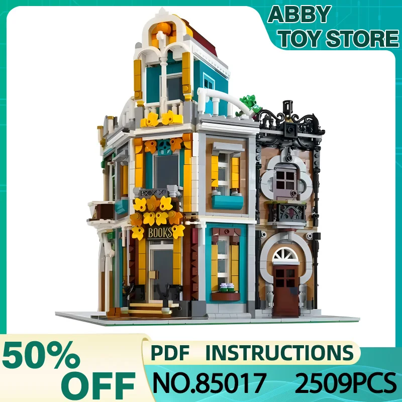 

MOC 85017 Technical Corner Bookshop Compatible 10270 Modular Building Blocks Bricks Puzzle Assembly Toy Christmas Gifts For Kids