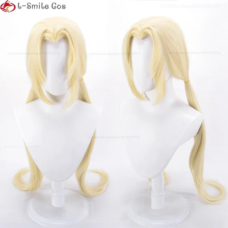 Anime Tsunade Cosplay Wig 100cm Long Yellow Tsunade Wigs Heat Resistant Synthetic Hair Party Cosplay Costume Wigs   Wig Cap