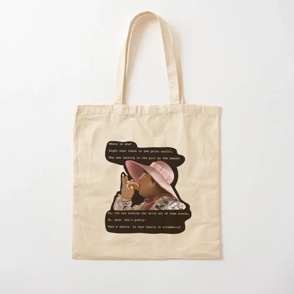 

Norbit - Rasputia sucking jelly out of donut Tote Bag canvas shopping bag university shopper bag Canvas female