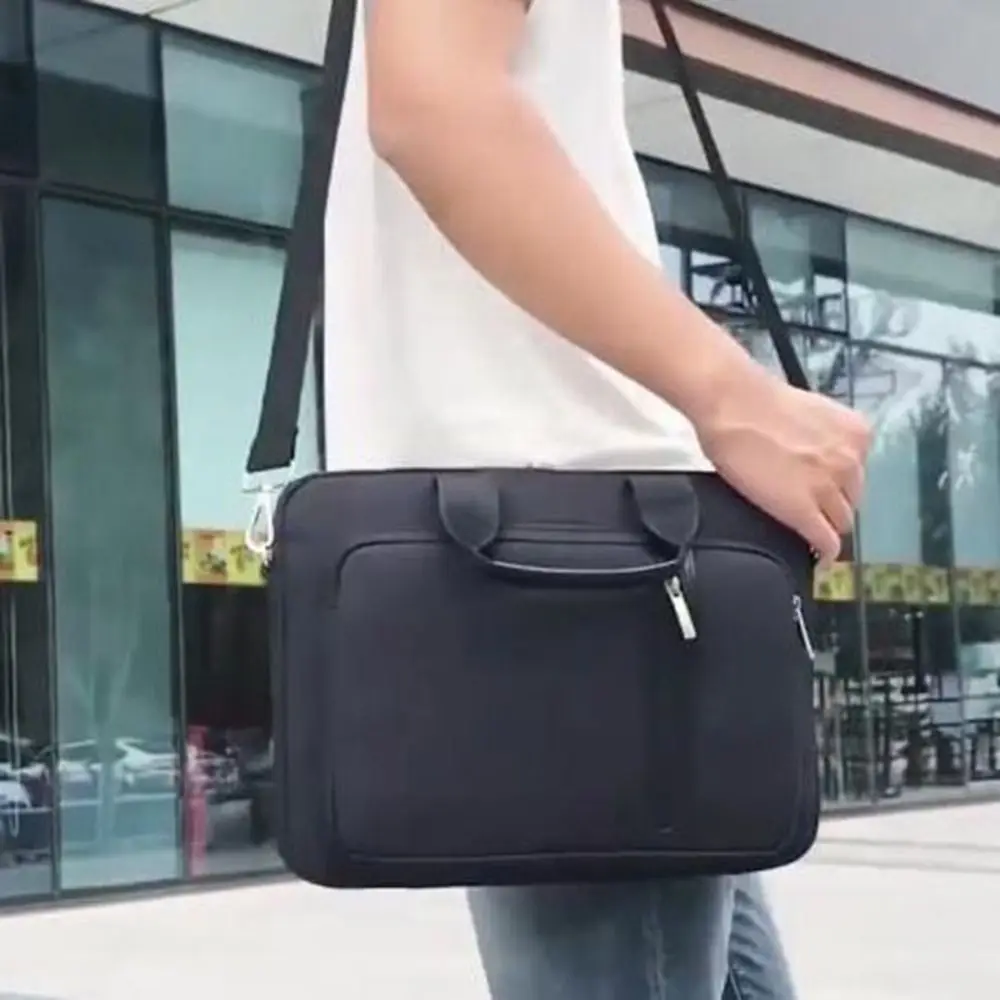 Double-walled Computer Bag Crossbody Design Shockproof Business Notebook Bag Handheld Waterproof Public Document Backpack Office
