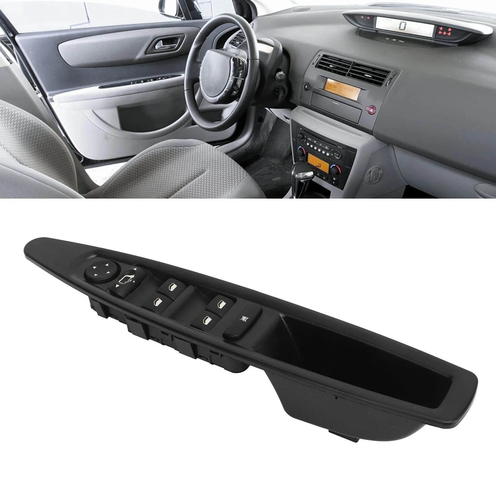 

Front Left Driver Side Master Window Switch 6554HA Master Power Window Switch Replacement For Citroen C4 2004 To 2010