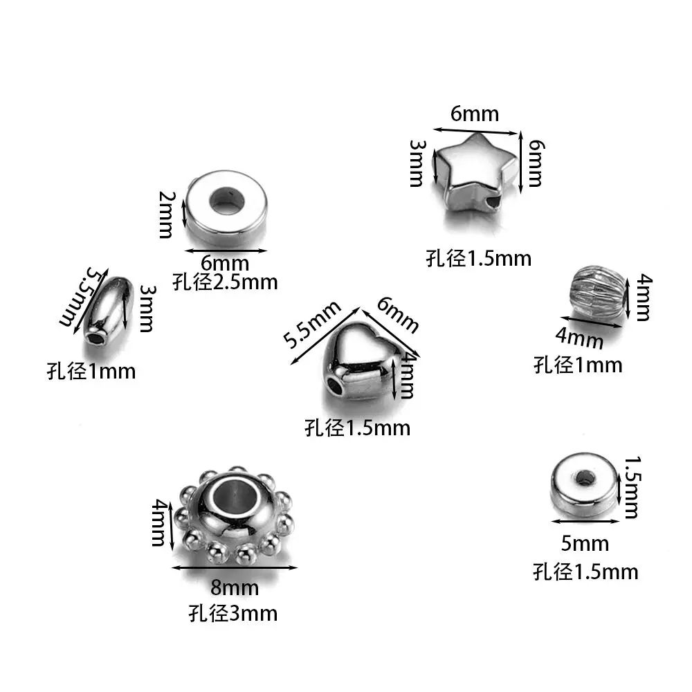 100/200 pièces CCB perle breloque irrégulière perle d'espacement en vrac pour collier à faire soi-même Bracelet fabrication de bijoux fournitures accessoires