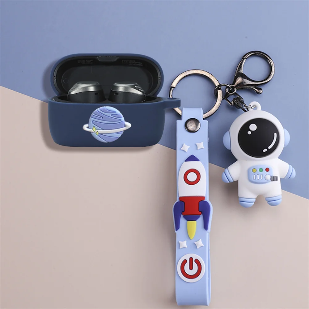 Cute Cartoon Anime Role Stitch Dinosaur Soft Silicone Earphone Case for Jabra Elite 85t Protective Cover with Lovely Keychain