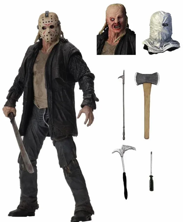 NECA Friday The 13th Figure Toys Freddy Jason Voorhees Blood Ultimate Action Figure Jason Collectible Model Toy Halloween Gift