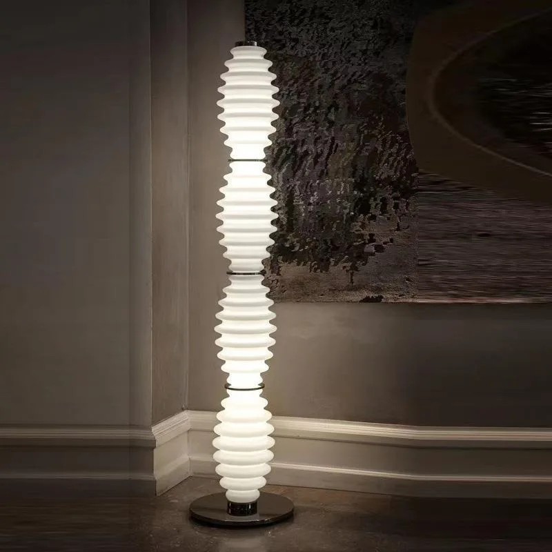 Modern glass floor lamp living room sofa ambient lamp study vertical lamp
