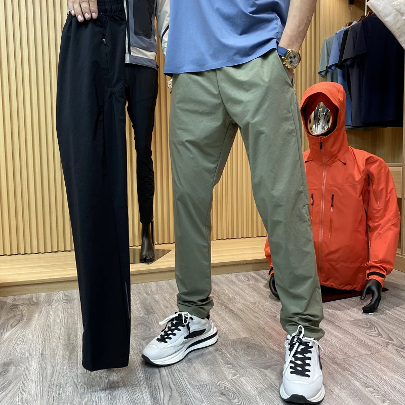 

Qui Dry дышащие легкие повседневные спортивные брюки мужские летние Новое поступление футболка объемного кроя эластичный пояс