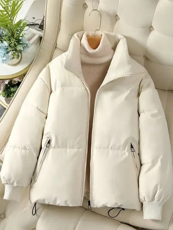 

Свободный длинный винт с воротником-стойкой, женская верхняя одежда, удобный крой, застежка-молния, цвет Faion Spring