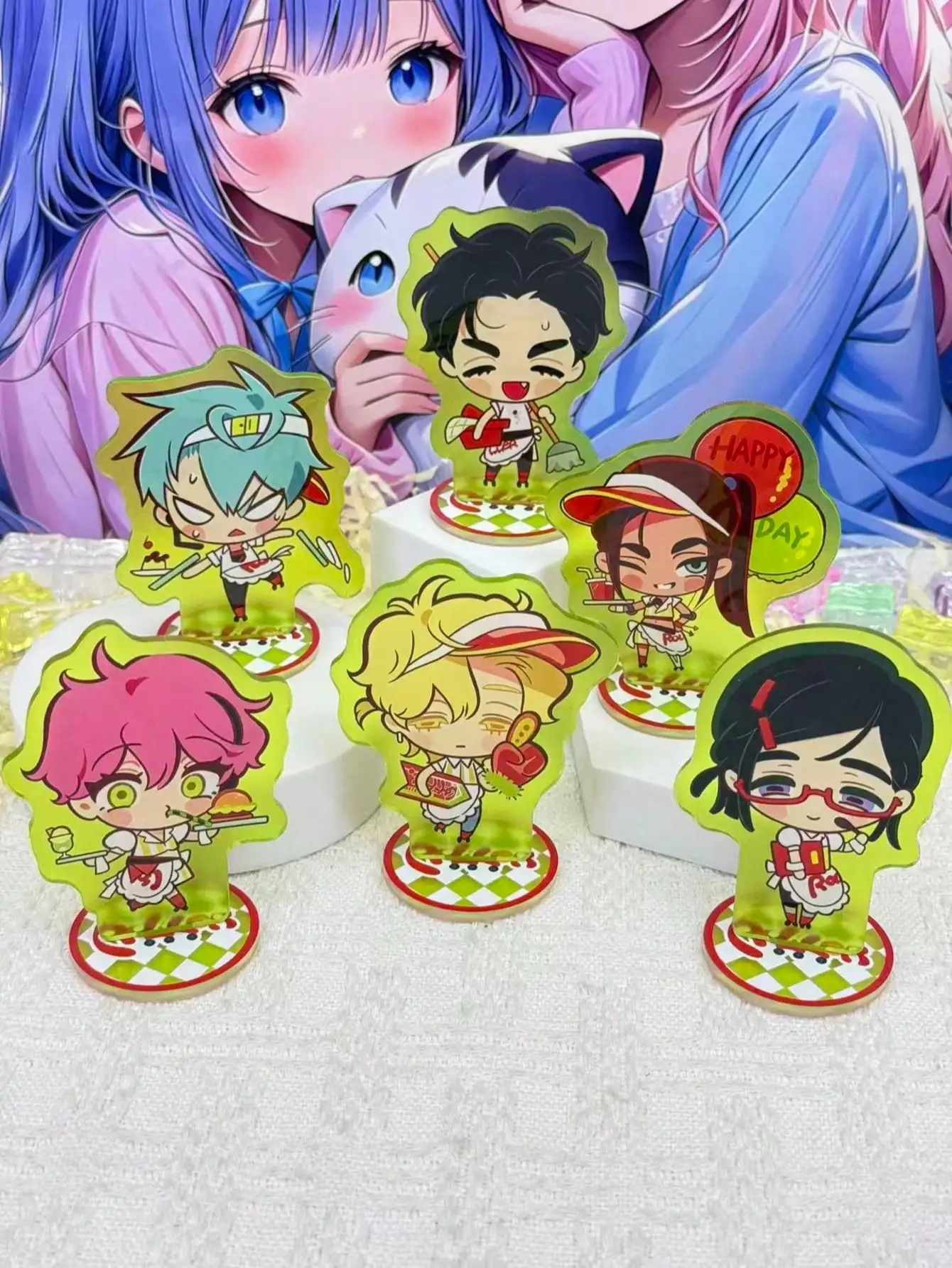 'Alien Stage' Chibi Acrylic Standee. Cute Character Display Stand, Manga Merchandise, Gift for Girls.
