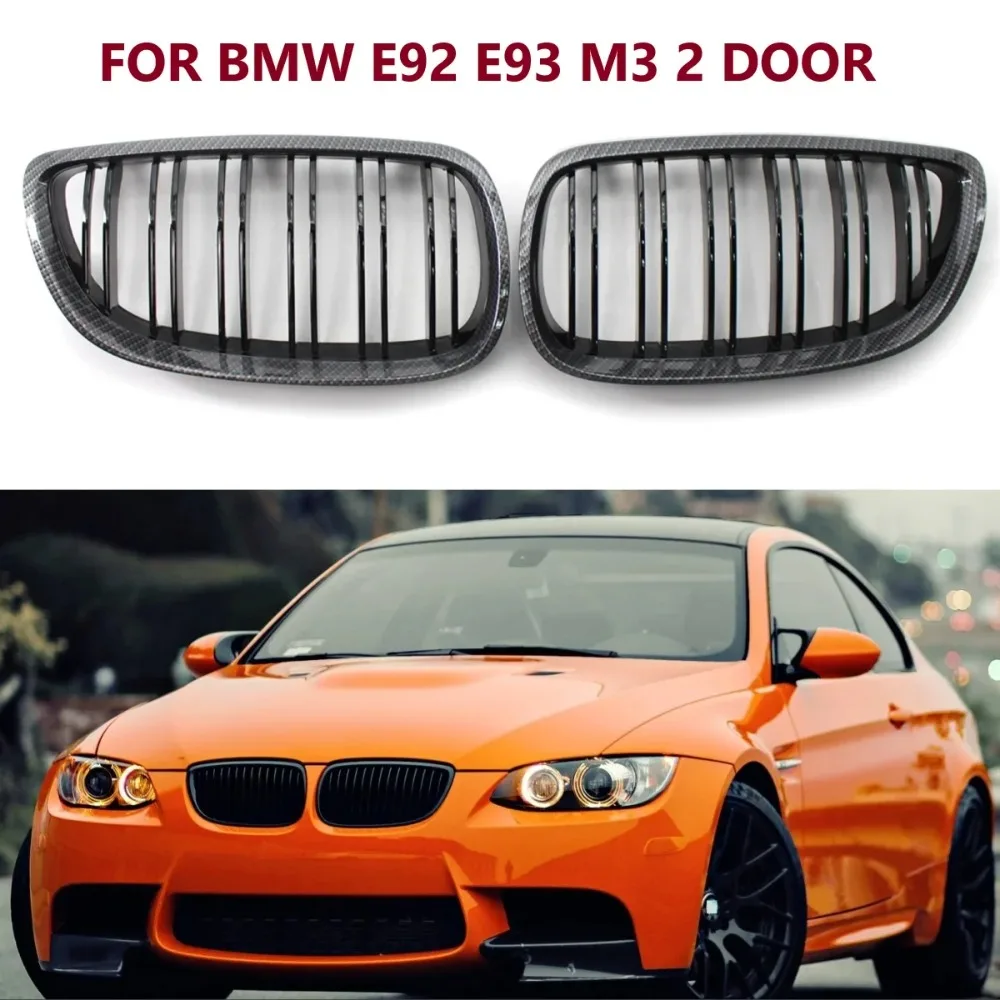 

For BMW E92 E93 M3 2006-2009 2008-2013 3-Series E92 E93 2 Doors Coupe Car Styling Semi-Carbon Fiber Front Grille Kidney Grill