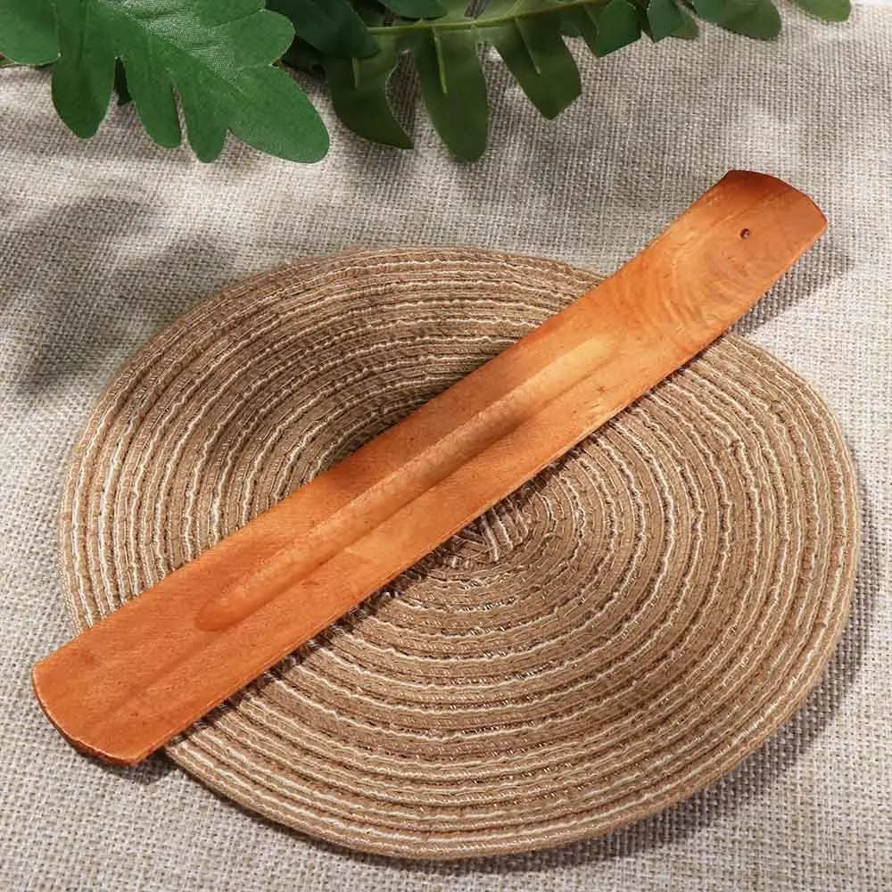 Elegant Natural Wooden Wood Chip Traditional Design Retro Incense Tray Incense Socket ncense Board Incense Stick Holder