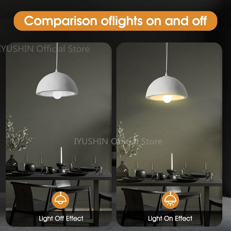 Nordic wabi sabi E27 LED Pendant Light Dining Room Simple Chandelier Lamp Cord Pendant Lamp for Restaurant Lumina rias Lights