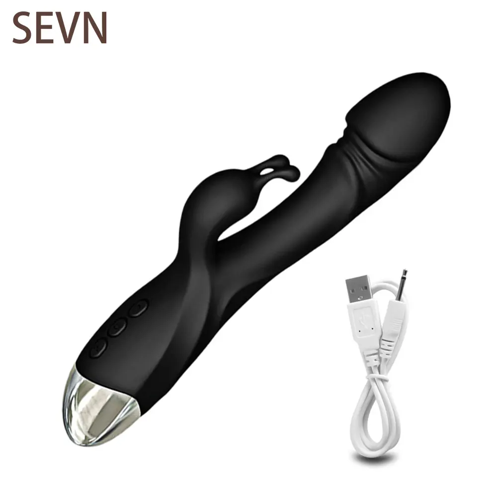 Rabbit G Spot Vibrator Powerful Clitoris Stimulator Vagina Nipple Massage Female Masturbator Dildo Silent Sex Toy for Women 18+