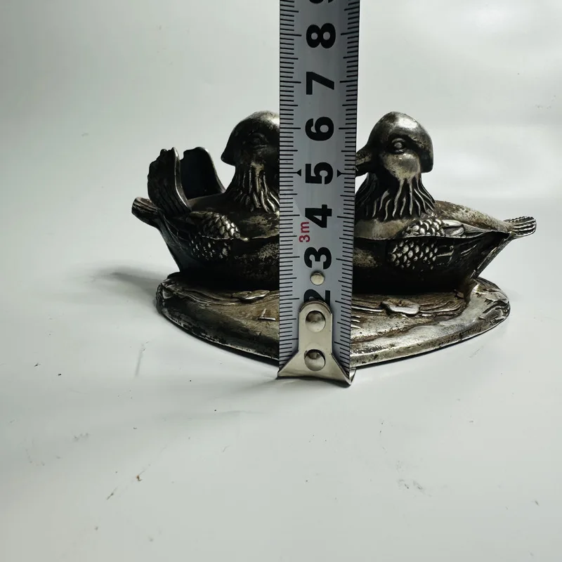 Handicrafts, copperware, mandarin ducks playing in water, wedding , marriage , gifts for harmonious couples, decorativ