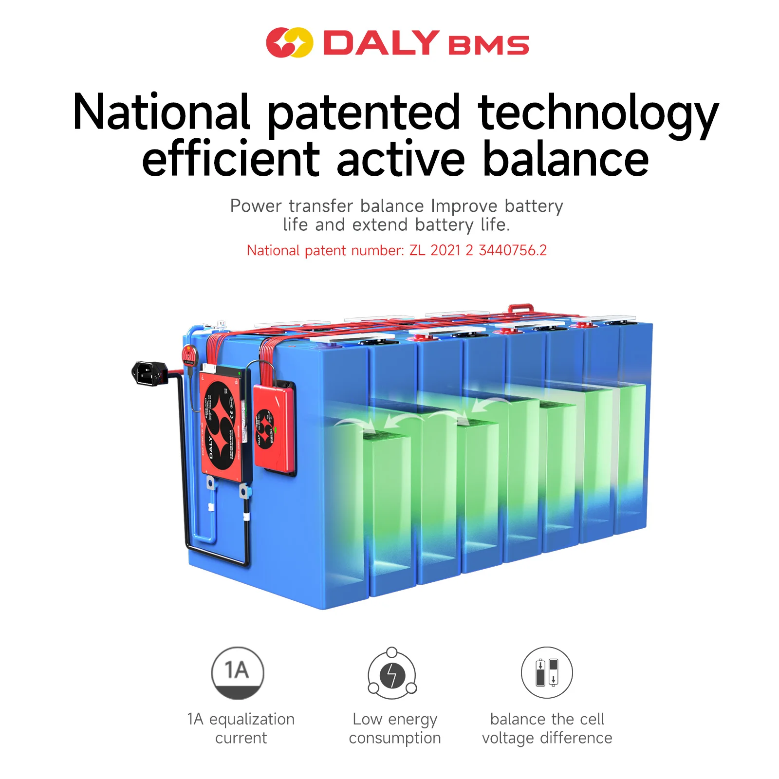 Daly Bms Balancer 4S 8S 16S For Lifepo4 3S 7S 10S 13S 14S 17S 20S For Li-ion Equalization current 1A For Lithium 18650 Battery