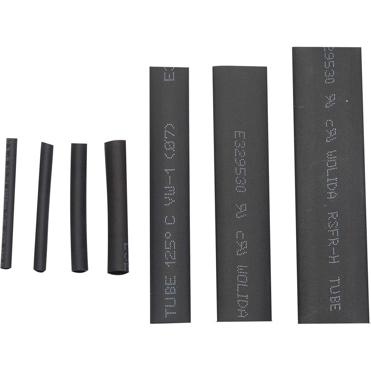 127 قطعة من أنابيب الانكماش الحراري 2:1، تشكيلة لف كابل الأسلاك الكهربائية العازلة للحرارة (7 مقاسات)