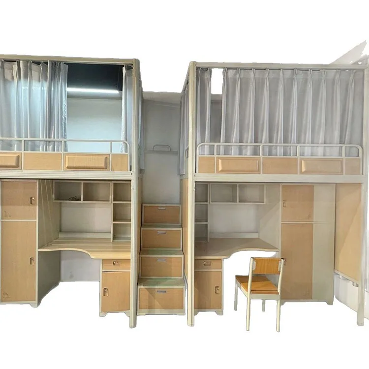 Best Value Loft Bed with Desk and Storage Hostel Capsule Youth Hostel Bunk Beds Hostel Modular Capsule Sleep Pod Bed