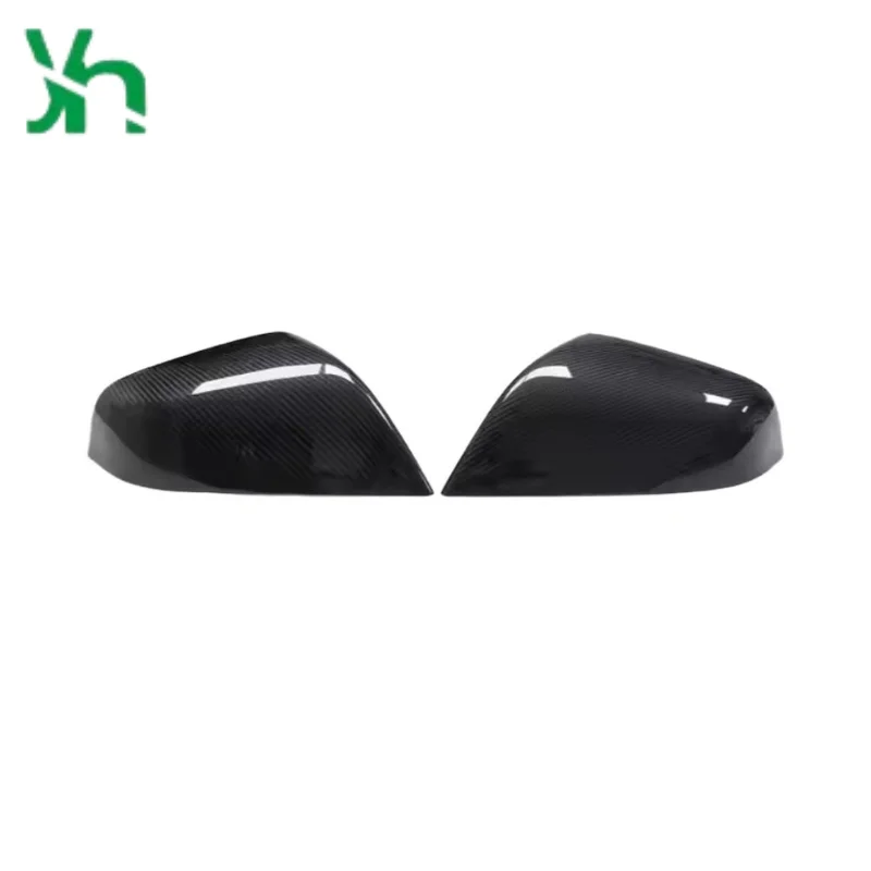 テスラ モデルS (2014-2020)用 ドライCF接着剤 2ピース カーボンファイバー レンズカバー トリム