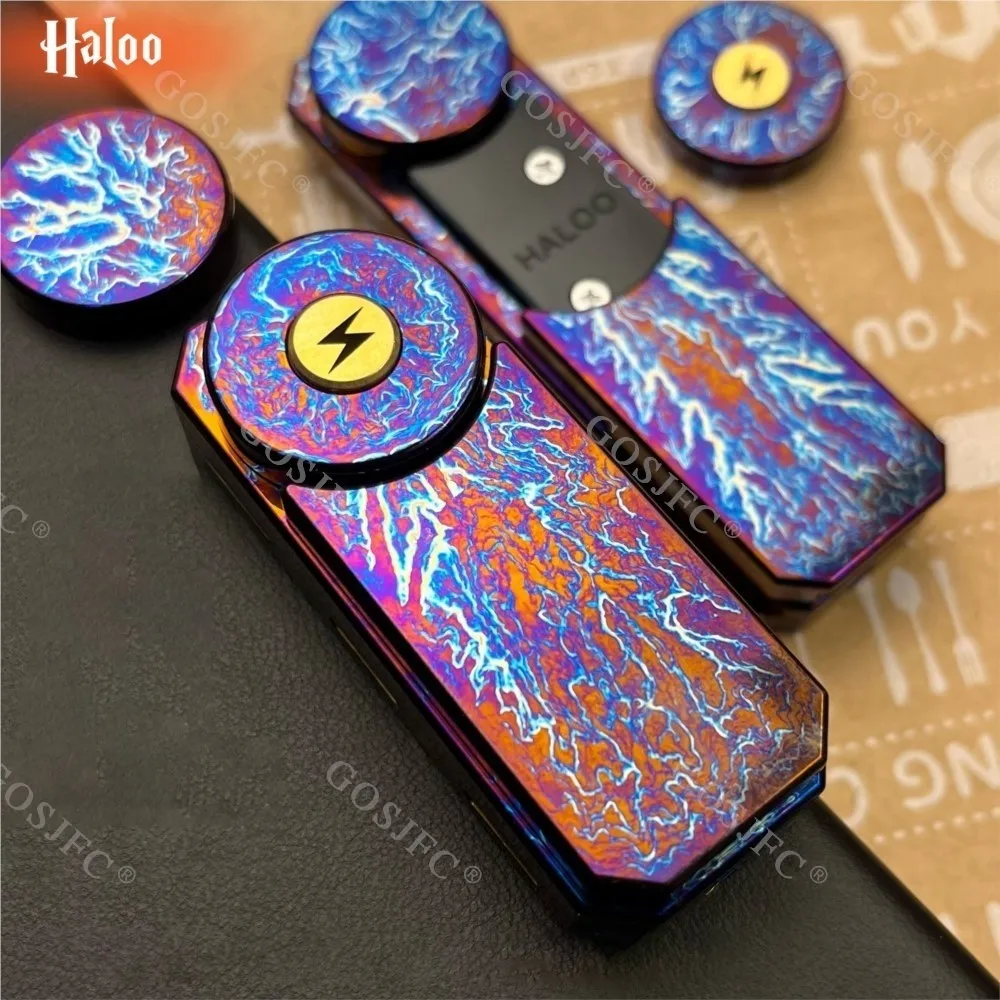 

Halooplayer Storm Titanium Multi Functional Toys Push Slider Machinery Ratchet Rotor EDC Fidget Toys For Adults