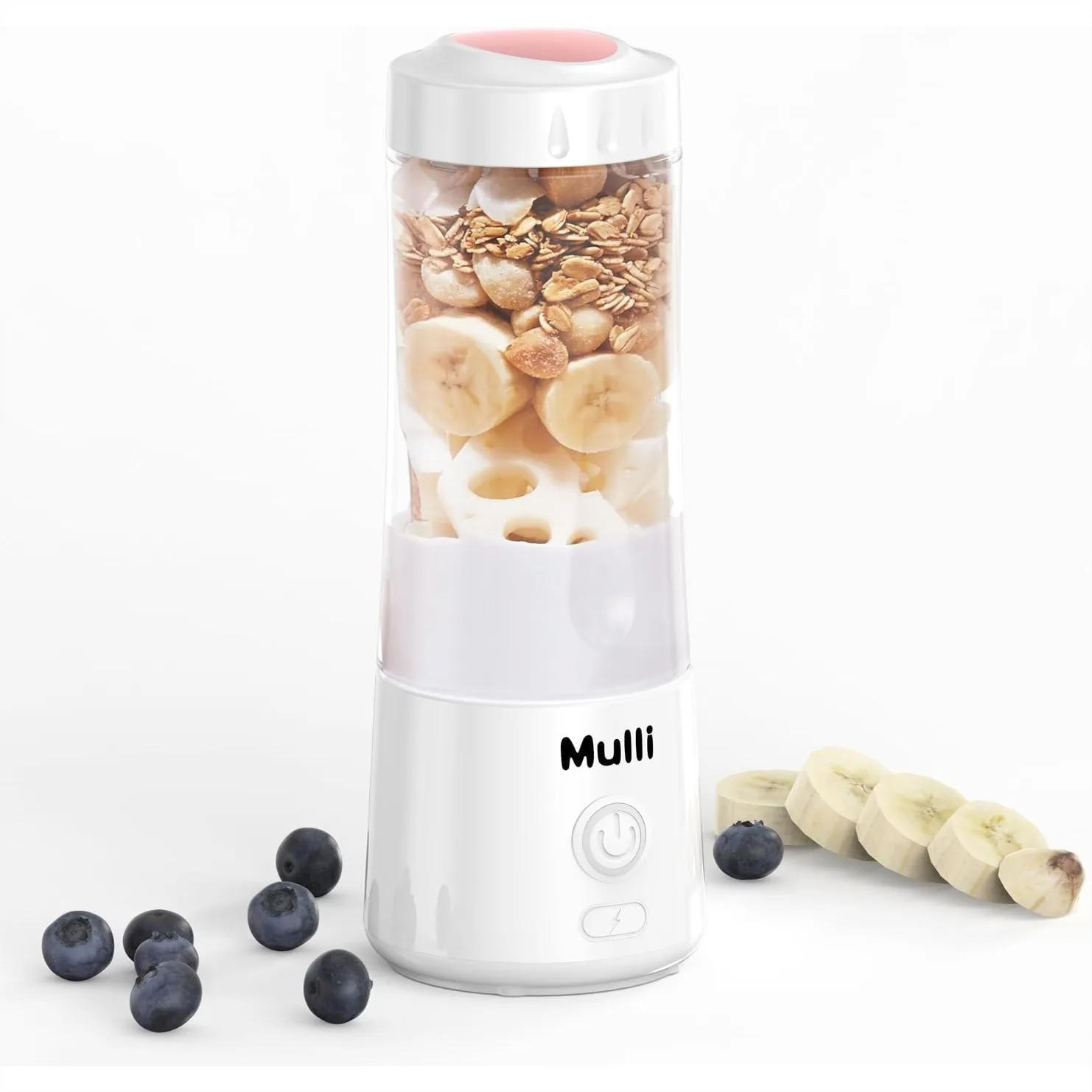 

Portable Blender, USB Rechargeable Personal Blender for Smoothies, Mini Blender with 6 Blades for Travel, Gym