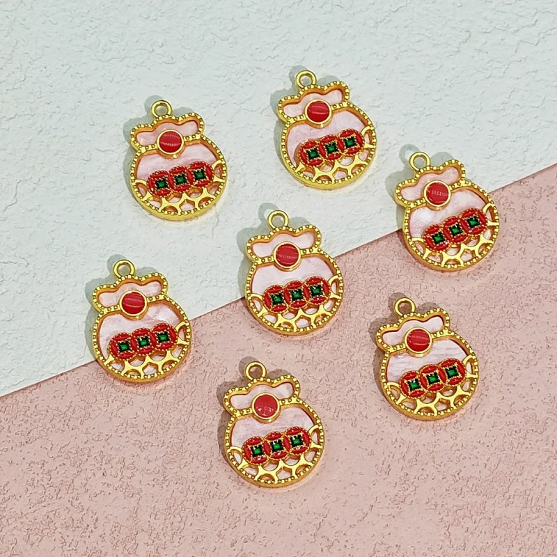 20pc set Alloy Fortune Money Bag PendantDIYHandmade Beaded Bracelet Small Pendant Materials