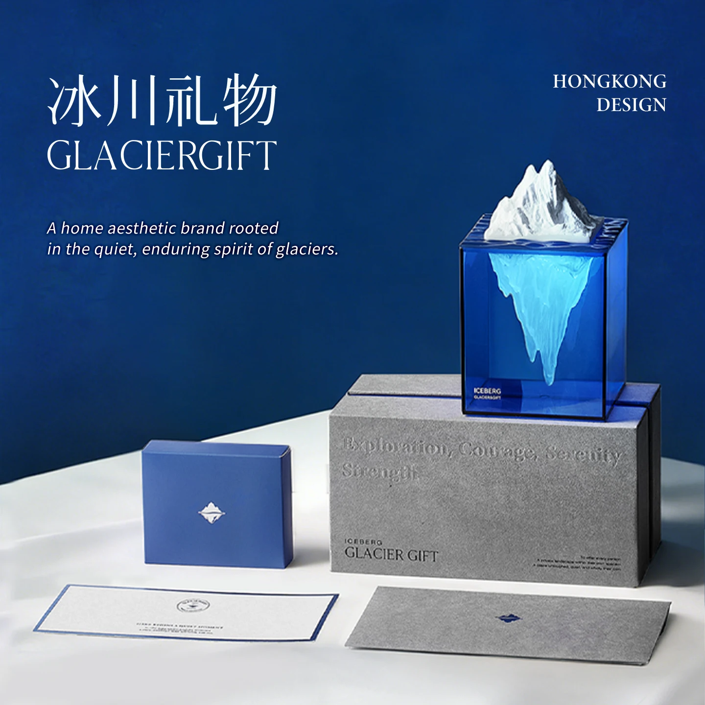 

Calming Iceberg Essential Oil Stone Diffuser & Mood Lamp, Silent Flameless Aromatherapy Night Light, Minimalist Zen Decor for St