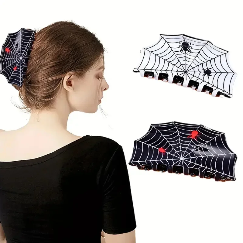 

Halloween Hair Accessories, Spider Web Grabbing Clip, Funny Ponytail Clip, Party Outfit, Shark Clip, Cute Holiday Hairclip