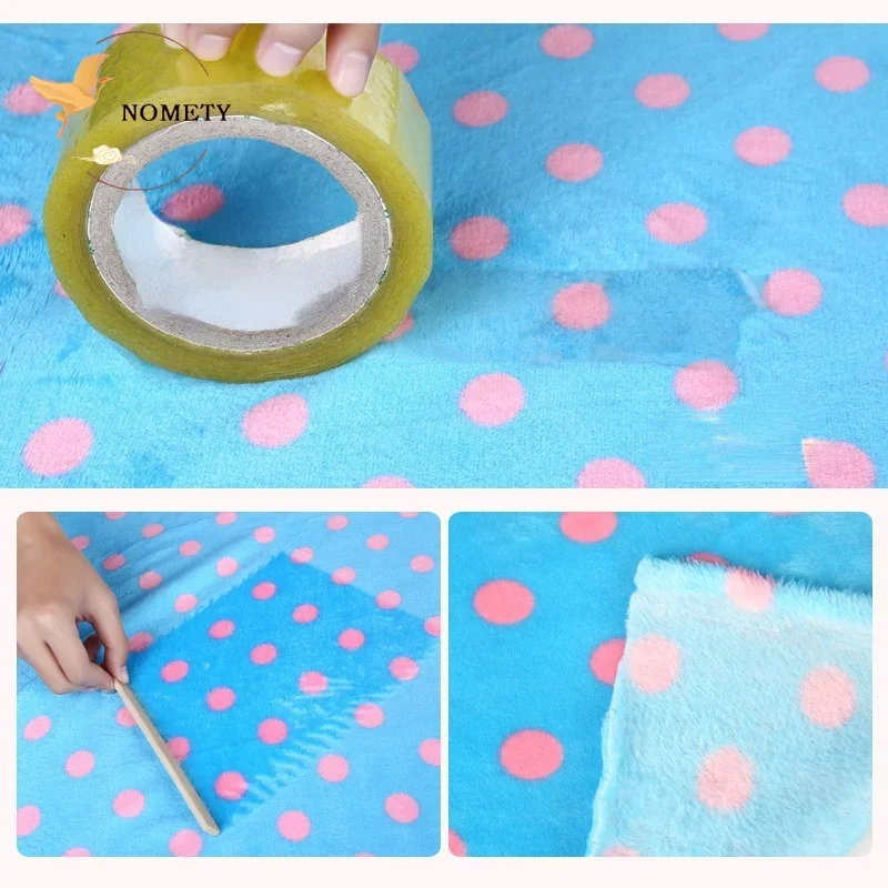 1.6*0.5m Double Sided Flannel Printed Fabric Coral Velvet Pajama Blanket Cushion Dolls Handmade Plush Cloth For Autumn Winter