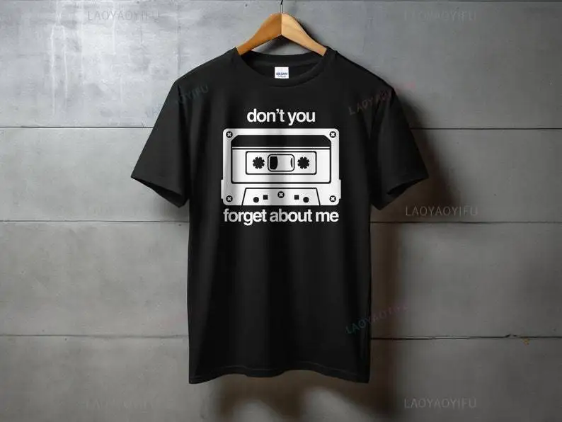 Don't You Forget about Me Cassette Man T-Shirt 80's Music Theme Cassette Tape Graphic T Shirts Vintage Cassette 80's Style Shirt