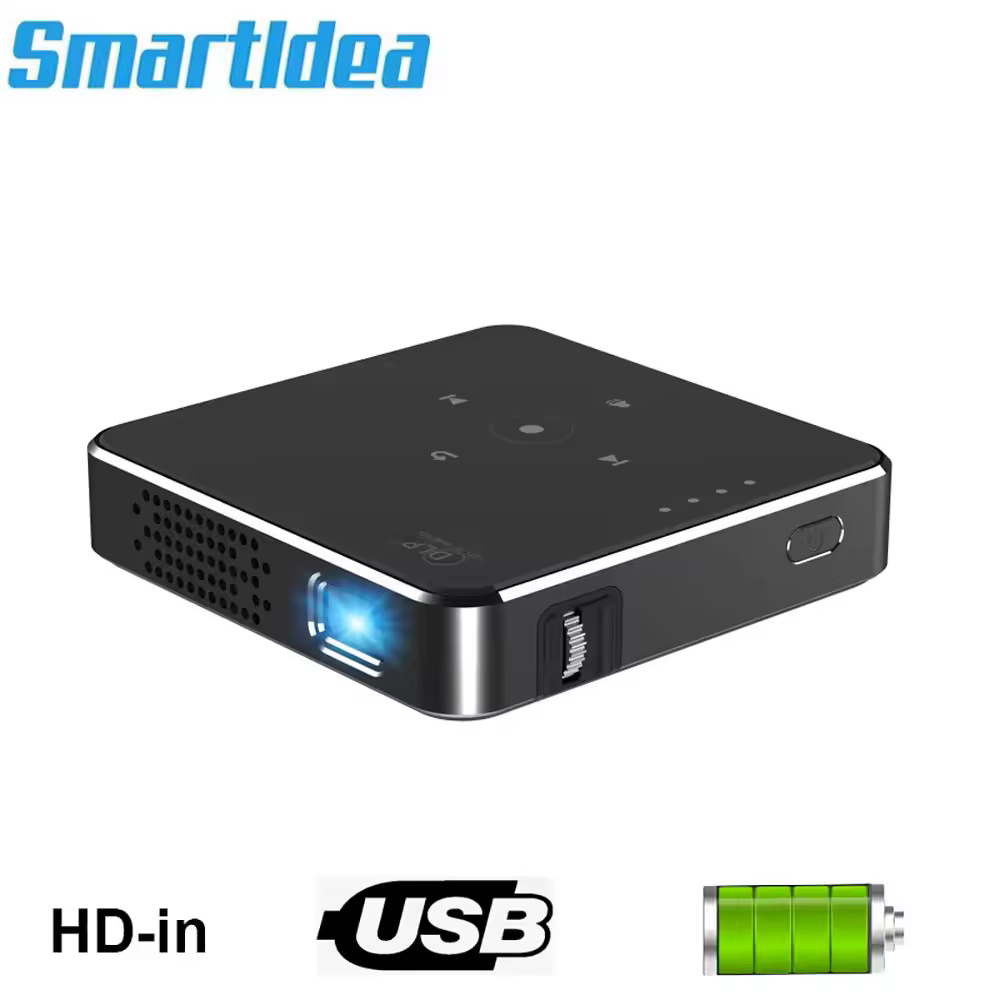 תמיכת מקרן dlp hd מיני תמיכה 1080p לבנות קיבולת סוללה חוטית טלפון חוטית שיקוף מקרן קולנוע ביתי