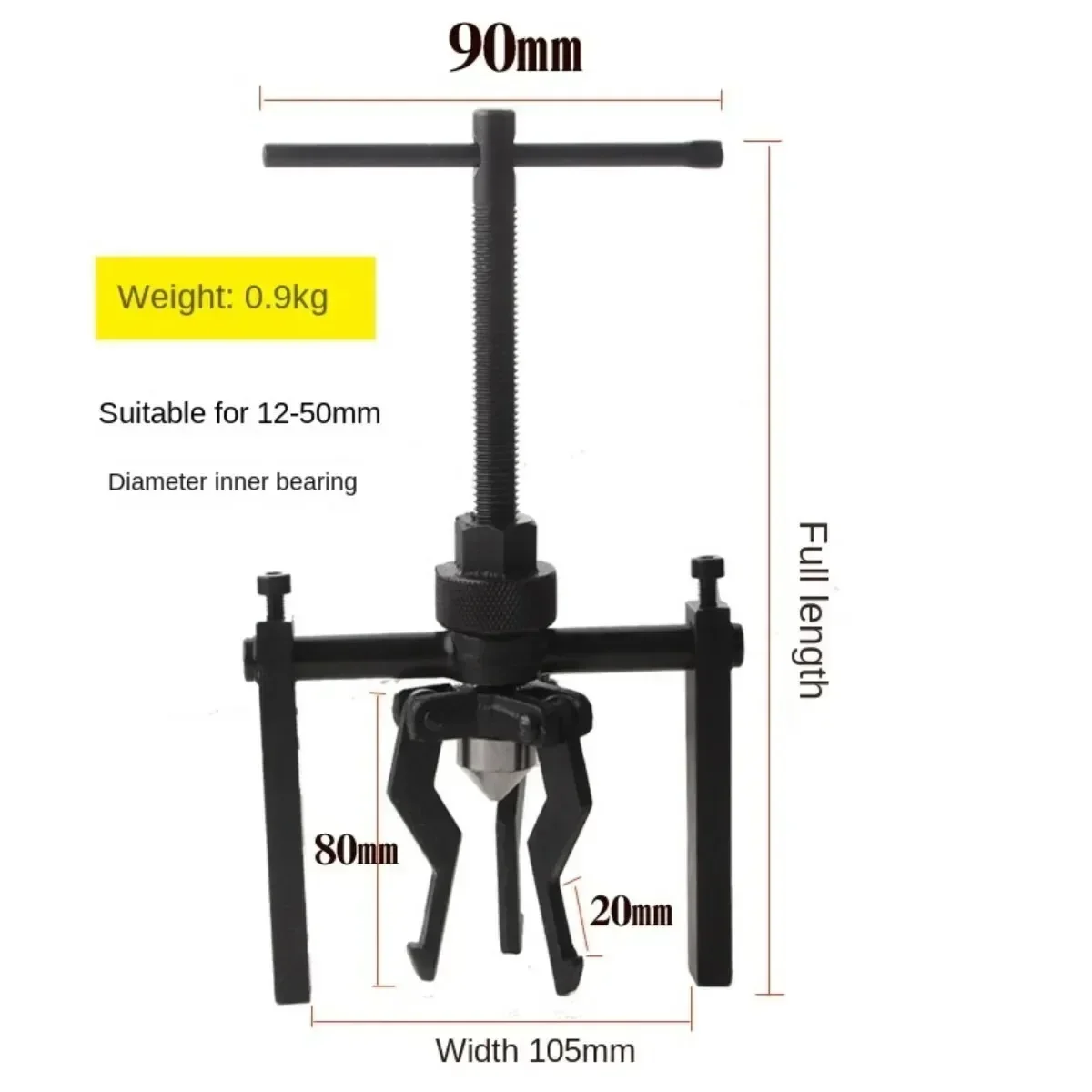 Car Bearing Puller Three-claw Puller Disassembly Labor-saving Separation Disassembly Extractor  Auto Repairing  Accessories