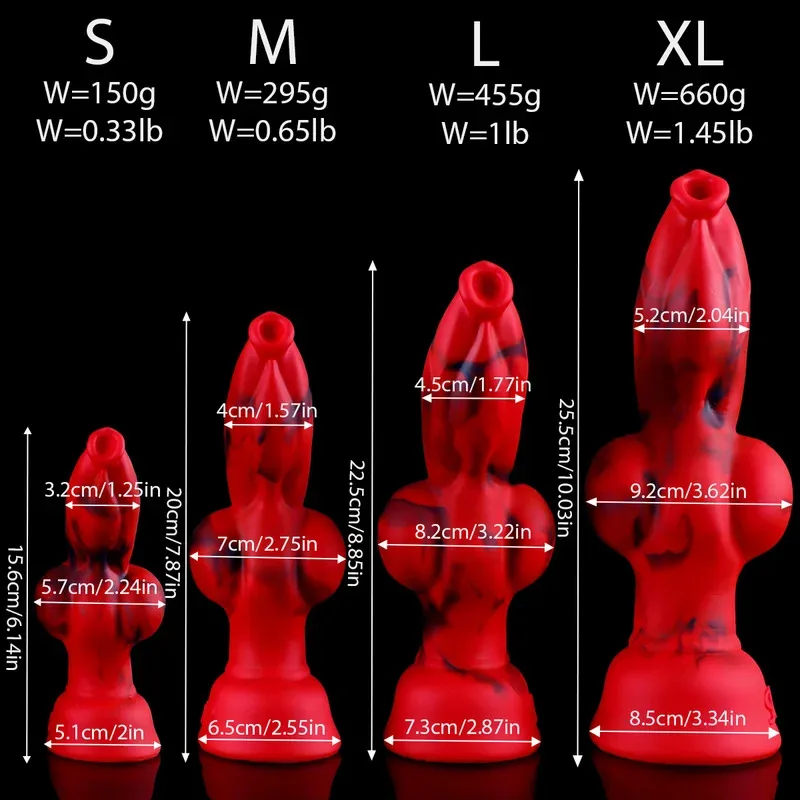 عقدة كبيرة الكلب دسار واقعية طويلة لينة سيليكون الحيوان الذئب الشرج دسار شفط كأس القضيب ديك الخيال مثلي الجنس الجنس لعب للنساء الرجال #2