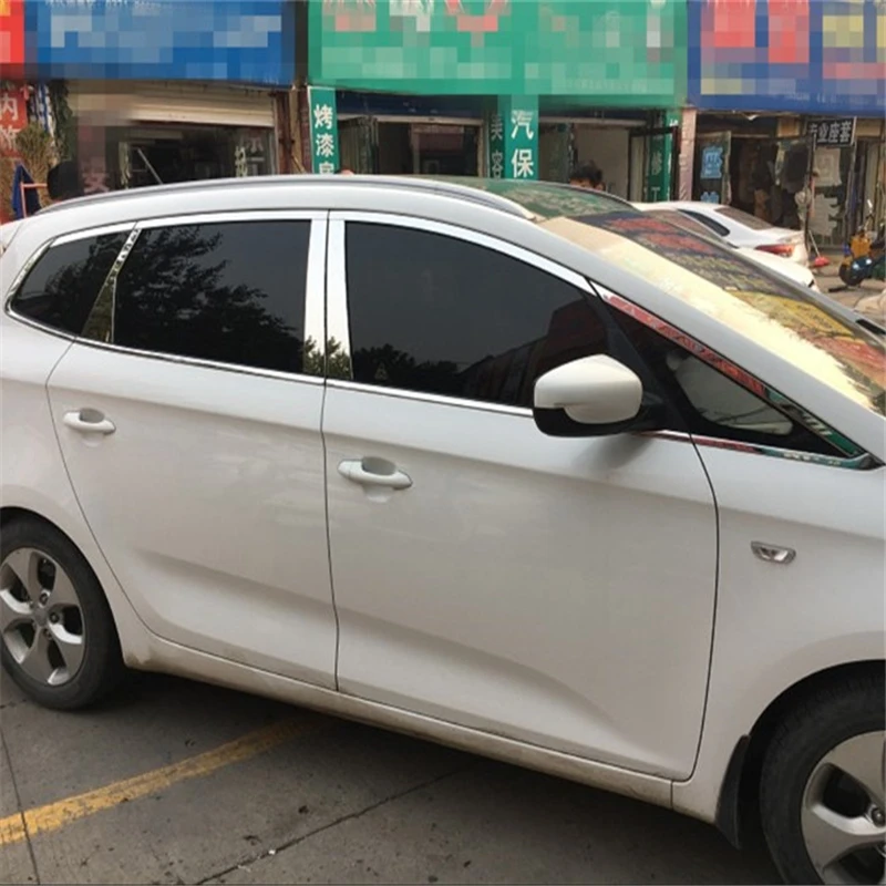 

WELKINRY For Kia Carens RP 3rd Gen 2013-2019 Rondo Car Body Door Full Window Whole Frame Middle Central Column Pillar Cover Trim