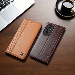 Nappa Genuine Leather Case For Honor 70 80 90 100 200 300 400 Pro Plus SE Lite GT Ultra Magnetic Flip Cover Wallet Phone Cases