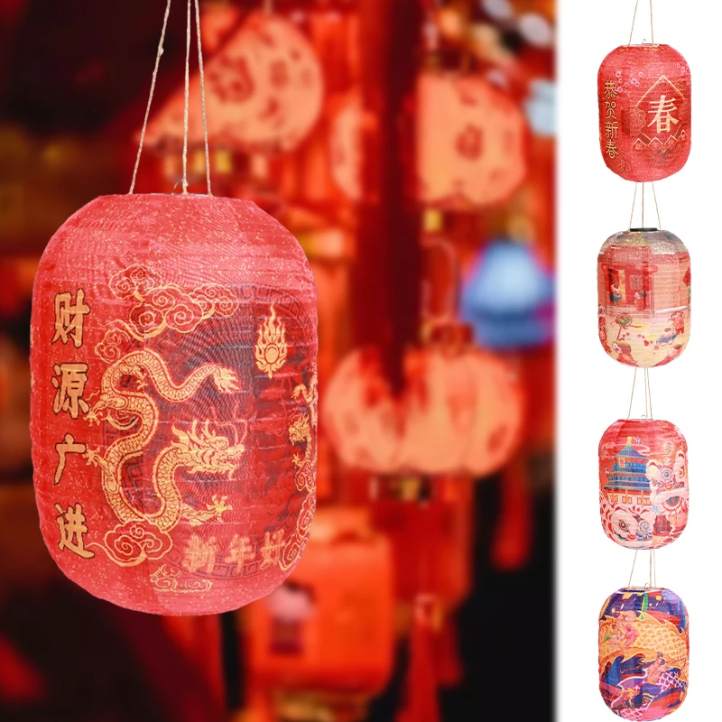 Chinese Spring Festival Lantern New Year Chinese Style Wedding Party Decor Waterproof Sunproof Outdoor Balcony Hanging Lantern