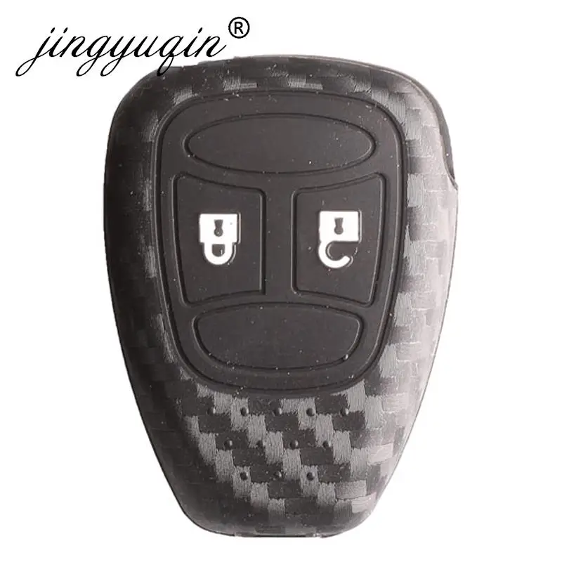 jingyuqin 2 Button Carbon key Cover Case for Chrysler 300 PT Cruiser Sebring Dodge Caliber Nitro Jeep Compass Liberty Remote Fob