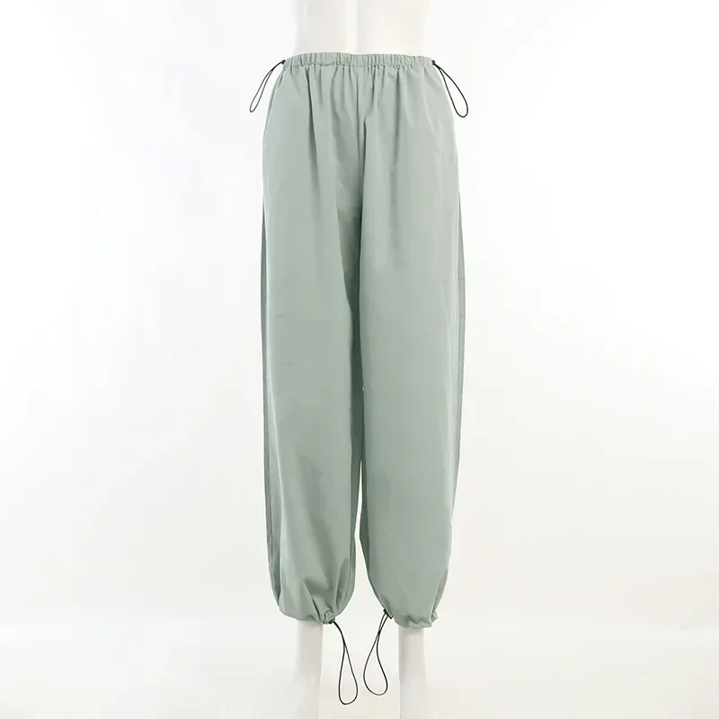 Korean Fashion Cargo Pants Women's Low Waist Baggy Joggers Trousers Y2k Japan Streetwear Wide Leg Sweatpants For Women