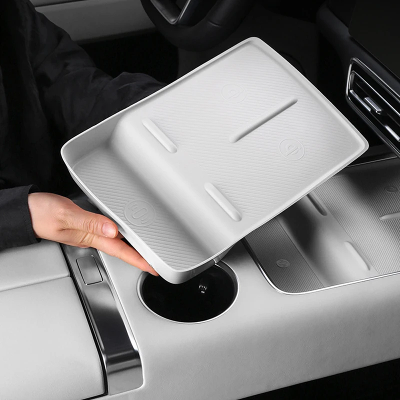 Car Wireless Silicone Padding Water Cup Holder Storage Box Anti slip Pad For Li Lixiang L7 L8 L9 2022 2023 2024 Accessories