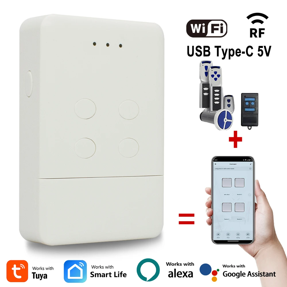 

NEW Tuya WiFi RF Normstahl CRAWFORD Remote Control Smart Home Via SmartLife for RCU 433 2K 4K 433.92 Support Alexa,Google Home