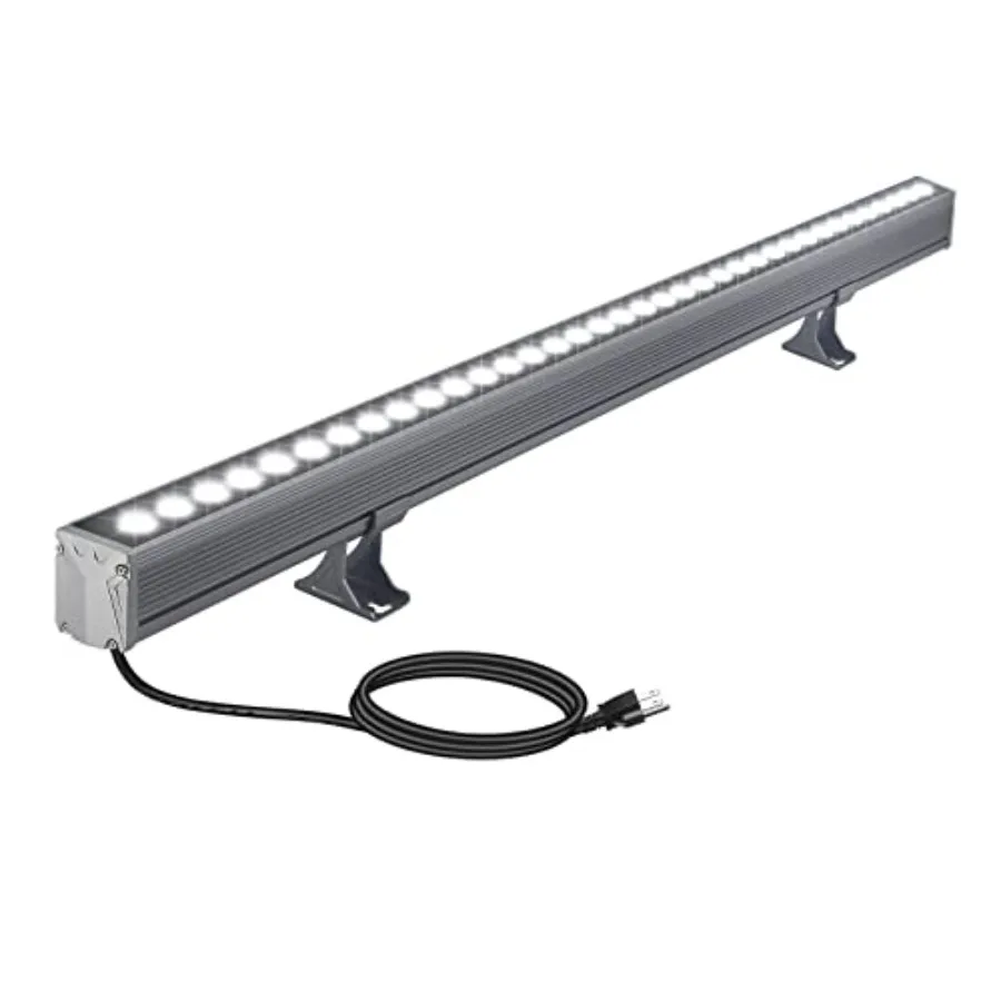 

36W LED Wall Washer Light 3.2ft Linear Flood Bar 120V IP65 Waterproof Outdoor Landscape Church Ads Yard Garden Lighting in Whit