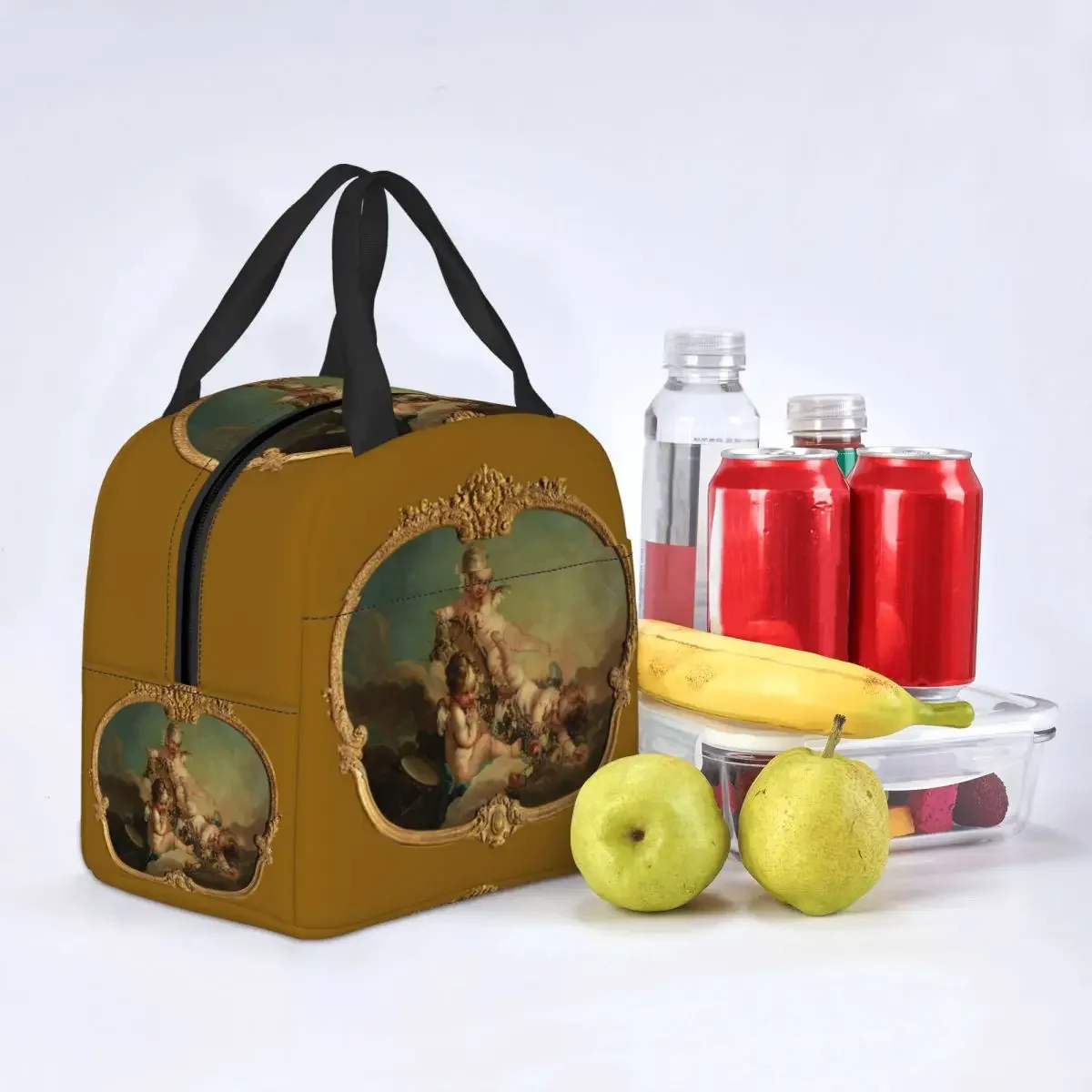 Allégorie de l'automne Sac à lunch étanche Rocheadphones Renaissance Cooler, boîte à lunch isotherme thermique pour femmes, enfants, sacs fourre-tout de travail