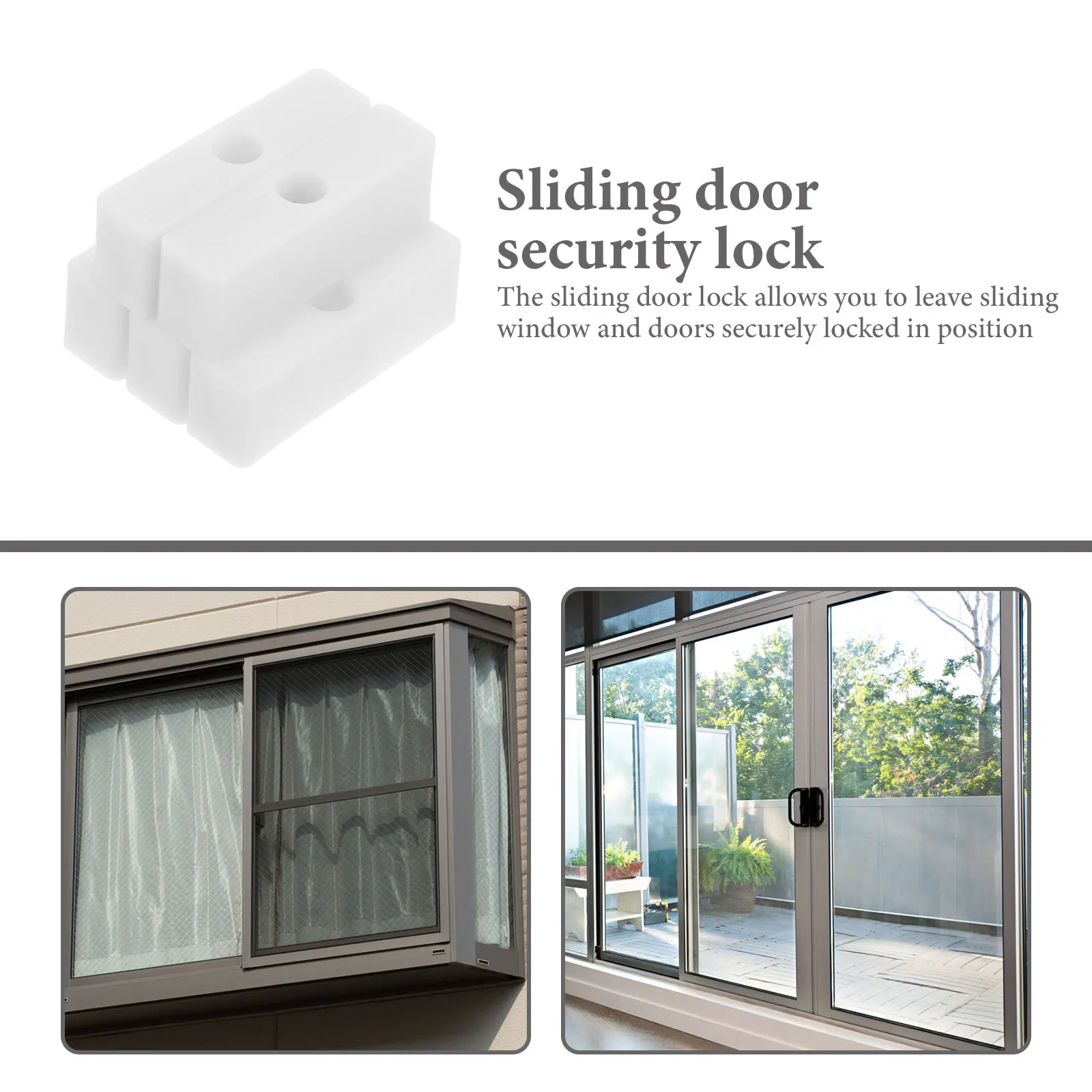 

10pcs Locks Child Proof Window Sash Security Bar Patio Sliding Door Lock Corrosion Resistant Plastic Replacement For Sliding