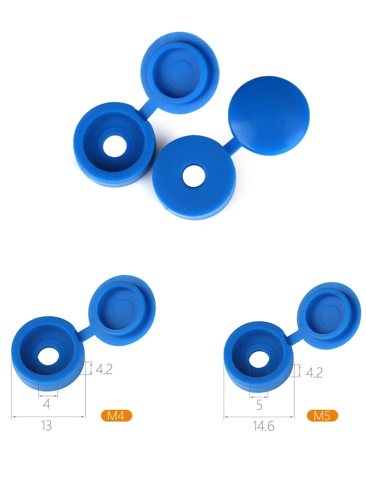 M4M5 Screw Cover Cap Plastic One-piece Screw Cap Cover Nail Nuts Bolts Decorative Cover Screw Folding Cap Screw Protective Cover
