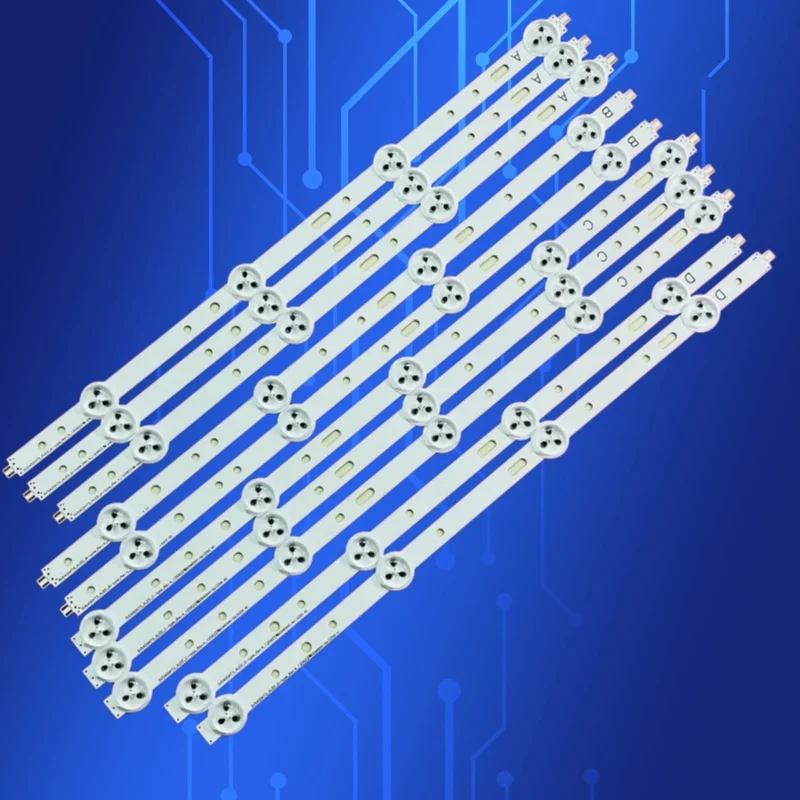 

10 шт. x 40-дюймовые светодиодные ленты для подсветки телевизоров типа ABCD для моделей SVS400A73, 40D1333B, 40L1333B, 40PFL3208T, LTA400HM23, SVS400A79